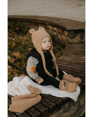 T-TOMI Cap TEDDY Brown (0-3 Monate)