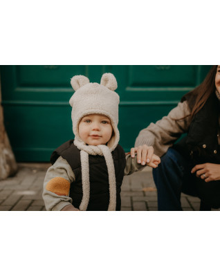 T-TOMI Cap TEDDY Cream (6-9 Monate)