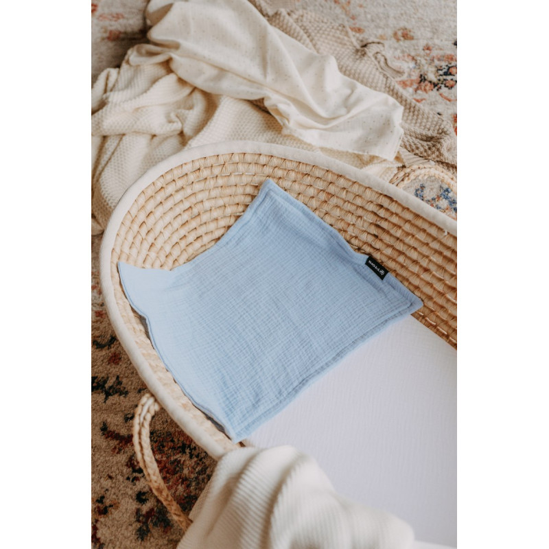 T-TOMI BIO Kopfunterlage aus Musselin Blue