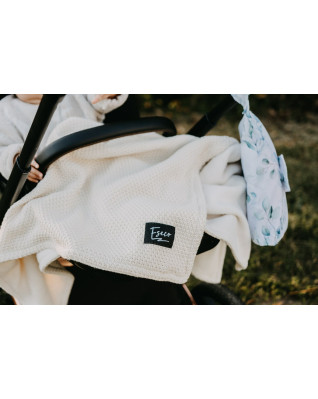 T-TOMI Gestrickte Decke WARM Cream