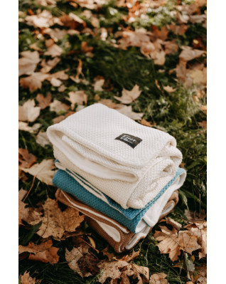 T-TOMI Gestrickte Decke WARM Mint