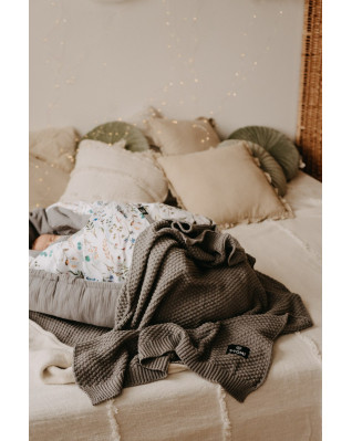 T-TOMI Gestrickte Decke Cloud grey T-TOMI Gestrickte Decke Cloud grey