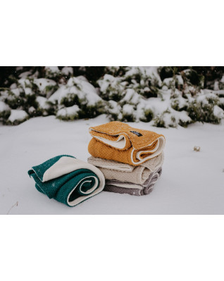 T-TOMI Gestrickte Decke WARM Curry T-TOMI Gestrickte Decke WARM Curry