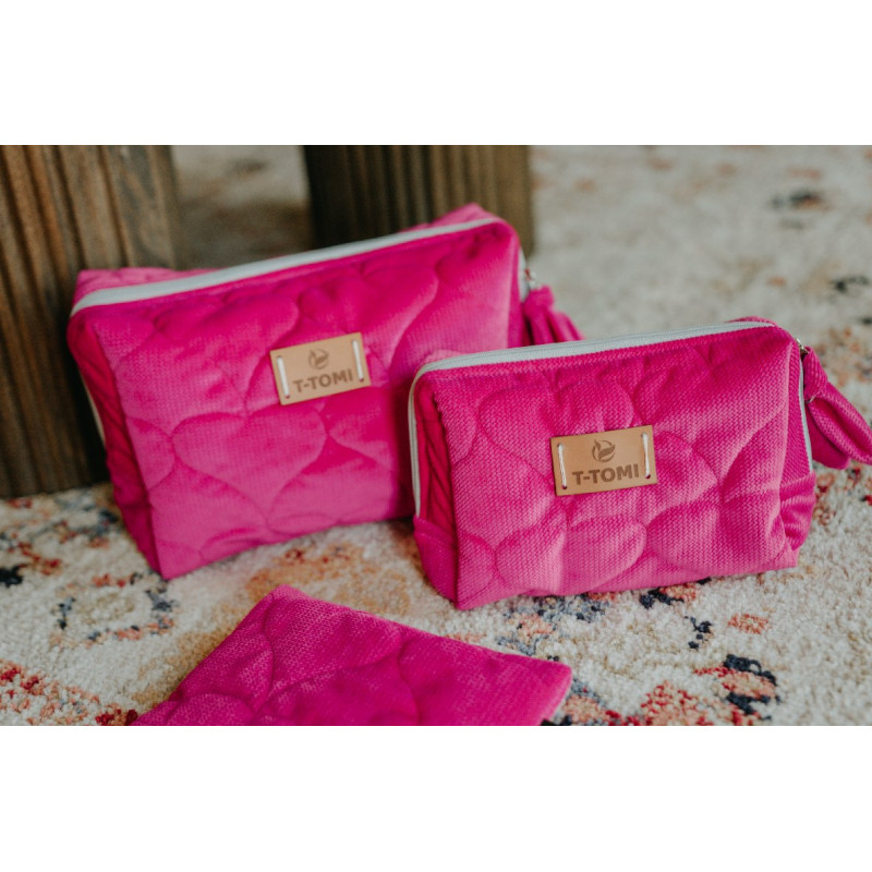 T TOMI Small Beauty Baggie Magenta