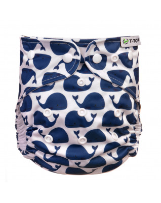 T-TOMI Höschenwindel AIO - Wickel Set Druckknöpfe Whales T-TOMI Höschenwindel AIO - Wickel Set Druckknöpfe Whales