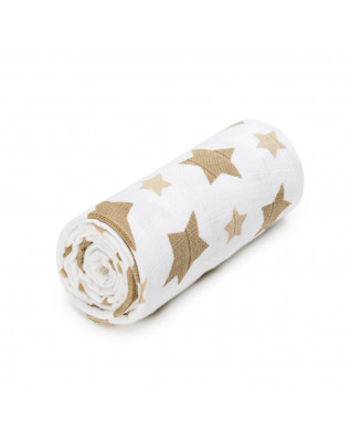 T-TOMI Bambusbadetuch Beige stars  T-TOMI Bambusbadetuch Beige stars