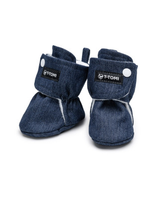 T-TOMI Krabbelschuhe Navy DENIM (0-3 Monate)  T-TOMI Krabbelschuhe Navy DENIM (0-3 Monate)