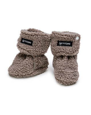 T-TOMI Krabbelschuhe TEDDY Grey (0-3 Monate) WARM T-TOMI Krabbelschuhe TEDDY Grey (0-3 Monate) WARM