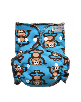 T-TOMI Höschenwindel - Wickel Set Druckknöpfe Monkies  T-TOMI Höschenwindel - Wickel Set Druckknöpfe Monkies
