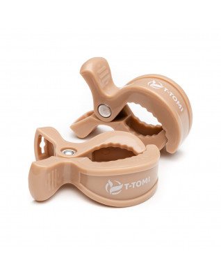 T-TOMI Clip an Kinderwagen Beige  T-TOMI Clip an Kinderwagen Beige