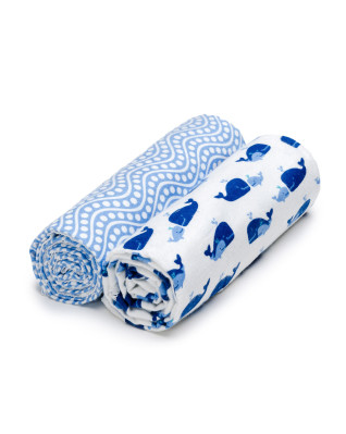 T-TOMI Stoffbadetücher Blue ocean