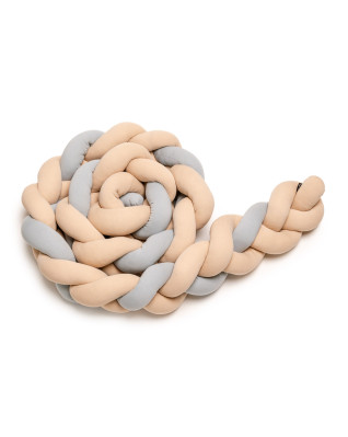 T-TOMI Gestrickte Bande 180 cm Beige + Grey T-TOMI Gestrickte Bande 180 cm Beige + Grey