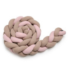 T-TOMI Gestrickte Bande 360 cm Pink + Mocca