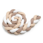 T-TOMI Gestrickte Bande 180 cm White + Beige + Mocca