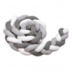 T-TOMI Gestrickte Bande 180 cm White + Grey + Anthracite