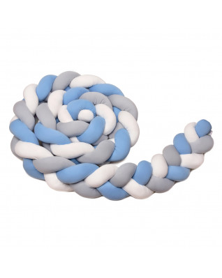 T-TOMI Gestrickte Bande 360 cm White + Grey + Blue T-TOMI Gestrickte Bande 360 cm White + Grey + Blue