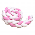 T-TOMI Gestrickte Bande 360 cm White + Pink