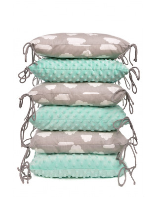 T-TOMI Kissen-Bettumrandung Grey white clouds T-TOMI Kissen-Bettumrandung Grey white clouds