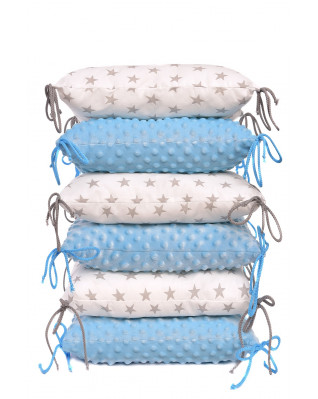T-TOMI Kissen-Bettumrandung White grey stars T-TOMI Kissen-Bettumrandung White grey stars