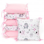 T-TOMI Kissen-Bettumrandung Pink bears