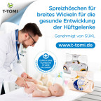 T-TOMI Orthopädisches Spreizhöschen für breites Wickeln - druckknöpfe Baby koala (3-6kg) 