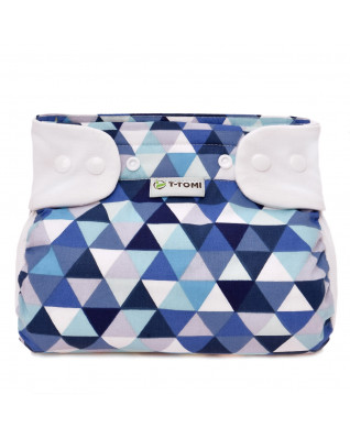 T-TOMI Orthopädisches Spreizhöschen für breites Wickeln PLUS - druckknöpfe Blue triangles (5-9kg)  T-TOMI Orthopädisches Spreizhöschen für breites Wickeln PLUS - druckknöpfe Blue triangles (5-9kg)