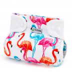 T-TOMI Orthopädisches Spreizhöschen für breites Wickeln - druckknöpfe Flamingo (3-6kg) 