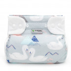 T-TOMI Orthopädisches Spreizhöschen für breites Wickeln PLUS - druckknöpfe Swan (5-9kg) 