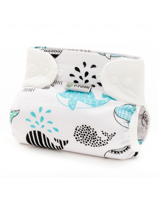 T-TOMI Orthopädisches Spreizhöschen für breites Wickeln - druckknöpfe Whales (5-9kg)  T-TOMI Orthopädisches Spreizhöschen für breites Wickeln - druckknöpfe Whales (5-9kg)