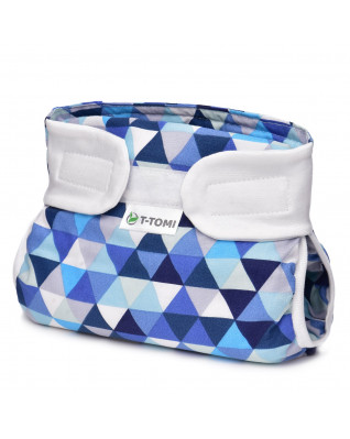 T-TOMI Orthopädisches Spreizhöschen für breites Wickeln - klettverschluss Blue triangles (3-6kg) T-TOMI Orthopädisches Spreizhöschen für breites Wickeln - klettverschluss Blue triangles (3-6kg)