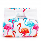 T-TOMI Orthopädisches Spreizhöschen für breites Wickeln - klettverschluss Flamingo (3-6kg)