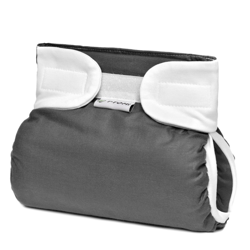T-TOMI Orthopädisches Spreizhöschen für breites Wickeln - klettverschluss Grey (3-6kg)