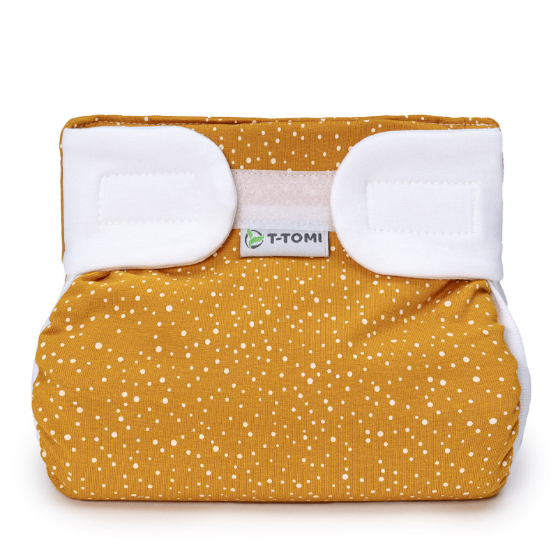 T-TOMI Orthopädisches Spreizhöschen für breites Wickeln - klettverschluss Mustard (5-9kg)