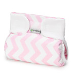 T-TOMI Orthopädisches Spreizhöschen für breites Wickeln - klettverschluss Pink zig-zag (3-6kg)