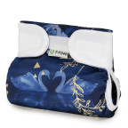 T-TOMI Orthopädisches Spreizhöschen für breites Wickeln - klettverschluss Swan lake (3-6kg)
