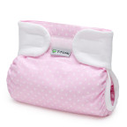 T-TOMI Orthopädisches Spreizhöschen für breites Wickeln - klettverschluss White dots (5-9kg)