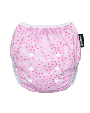 T-TOMI Schwimmwindel mit Rüsche Pink dots  T-TOMI Schwimmwindel mit Rüsche Pink dots