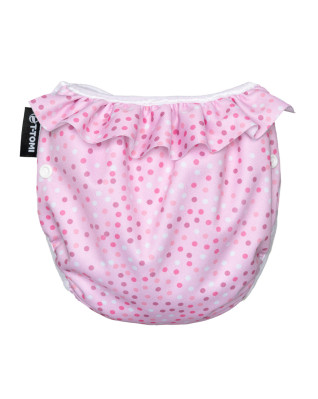 T-TOMI Schwimmwindel mit Rüsche Pink dots  T-TOMI Schwimmwindel mit Rüsche Pink dots