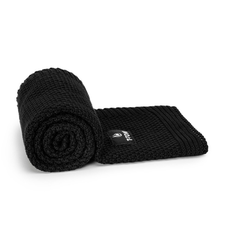 T-TOMI Gestrickte Decke Black