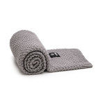 T-TOMI Gestrickte Decke Cloud grey