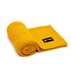 T-TOMI Gestrickte Decke Mustard