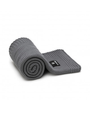 T-TOMI Gestrickte Decke Dark grey waves T-TOMI Gestrickte Decke Dark grey waves
