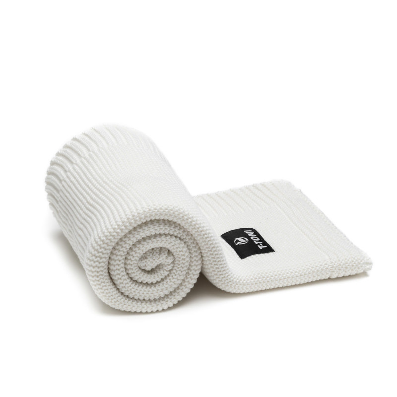 T-TOMI Gestrickte Decke White waves