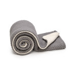 T-TOMI Gestrickte Decke WARM Cloud grey