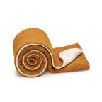 T-TOMI Gestrickte Decke WARM Curry