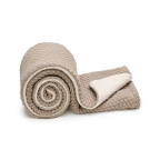 T-TOMI Gestrickte Decke WARM Sand