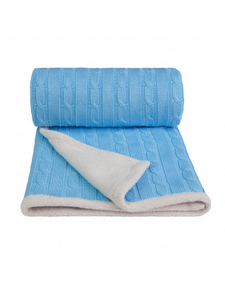 T-TOMI Gestrickte Decke WARM Blue  T-TOMI Gestrickte Decke WARM Blue