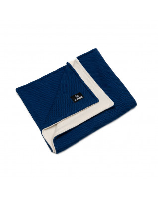 T-TOMI Gestrickte Decke WARM Dark blue waves T-TOMI Gestrickte Decke WARM Dark blue waves