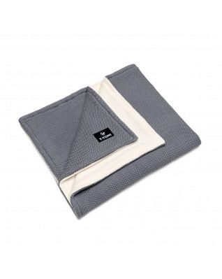 T-TOMI Gestrickte Decke WARM Dark grey waves T-TOMI Gestrickte Decke WARM Dark grey waves