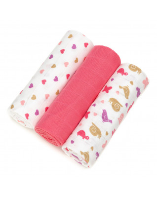 T-TOMI Mullwindeln HIGH QUALITY Pink snails T-TOMI Mullwindeln HIGH QUALITY Pink snails